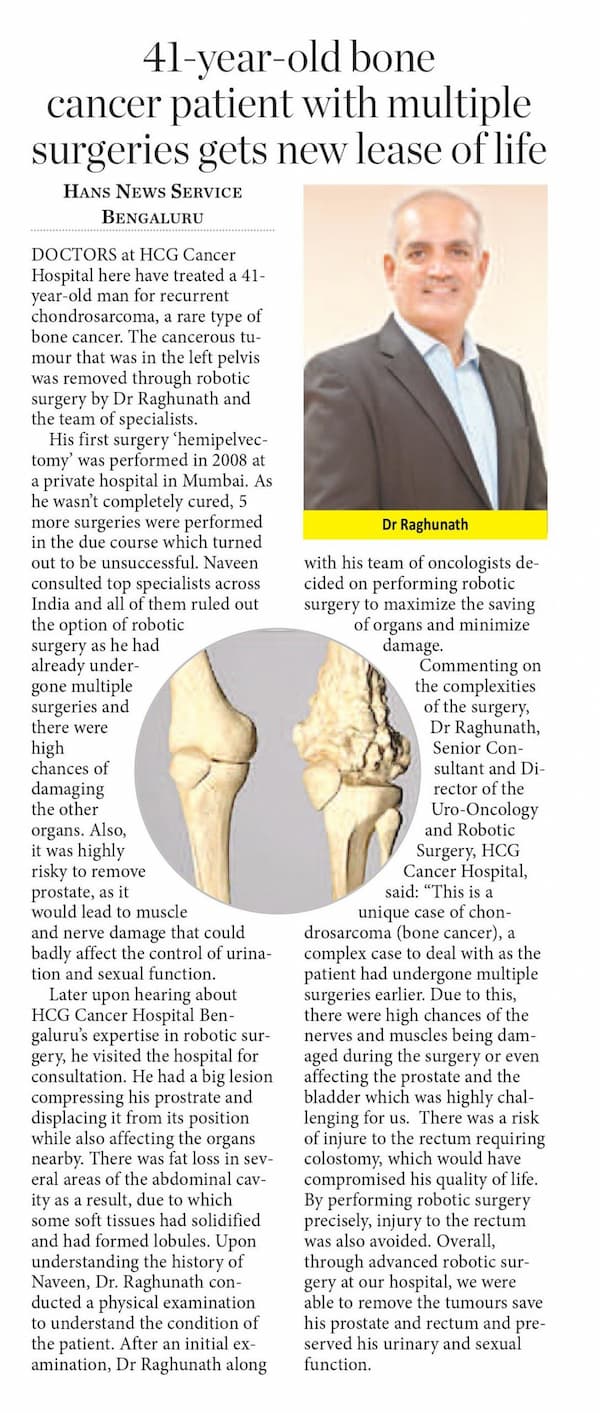 41 year old bone cancer patient gets new lease of life