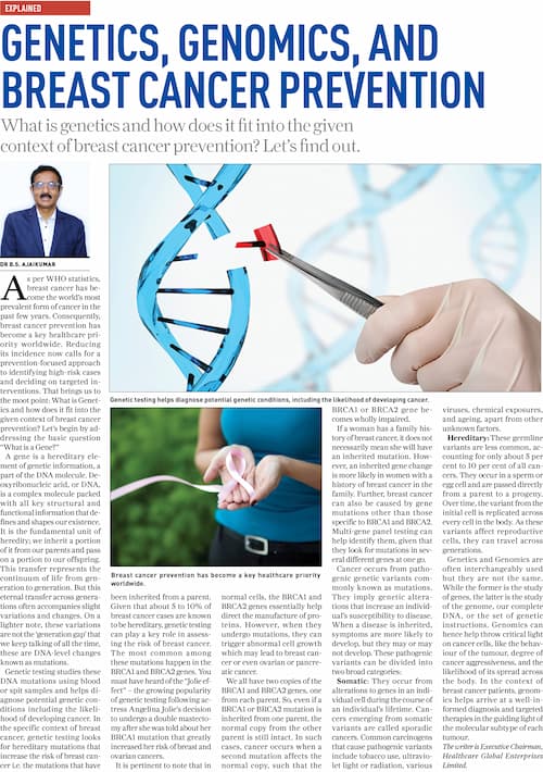 Genetics, Genomics & Breast Cancer Prevention