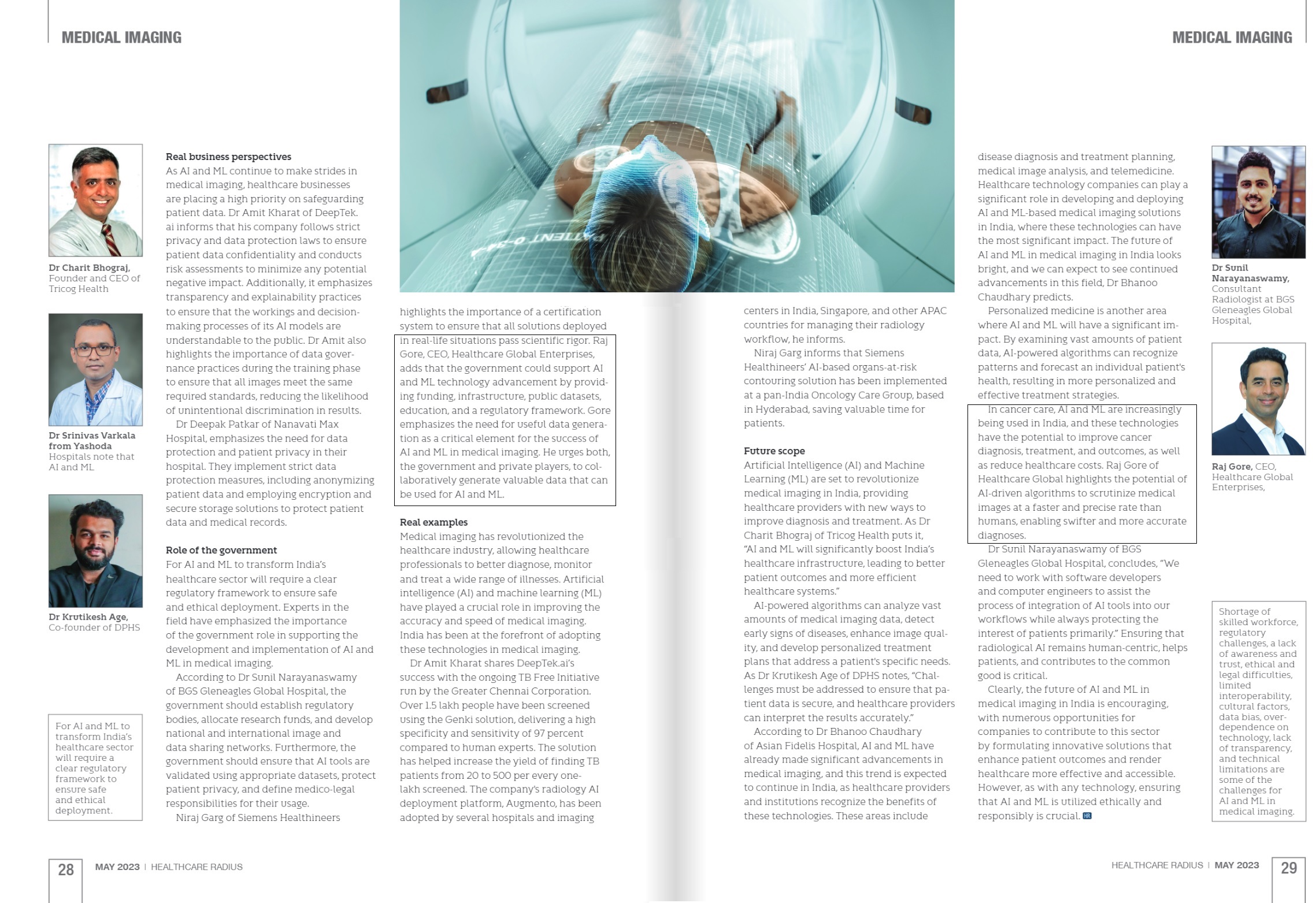 Role of AI & ML in medical imaging